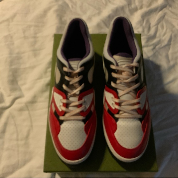 Gucci interlocking G logo leather sneakers great condition size 11G 12 US - Picture 1 of 5